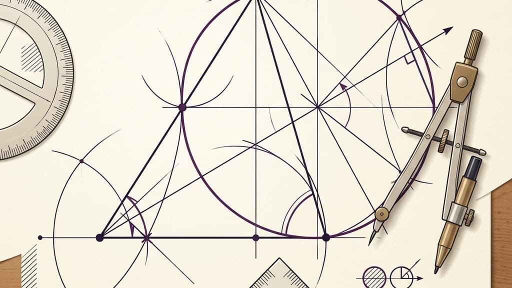 A purely visual diagram showing geometric distance measurement mapped on a circle