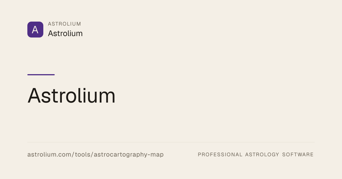 Astrocartography Map Calculator — Free 2026 | Astrolium